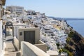 Traditional Cycladic architecture in Fira, Santorini. Cyclades Islands, Greece Royalty Free Stock Photo