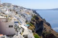 Traditional Cycladic architecture in Fira, Santorini. Cyclades Islands, Greece Royalty Free Stock Photo