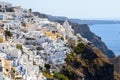 Traditional Cycladic architecture in Fira, Santorini. Royalty Free Stock Photo