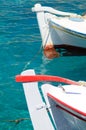 Traditional cycladic fishing boats, Greece Royalty Free Stock Photo