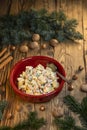Traditional Czech Christmas potato salad Royalty Free Stock Photo