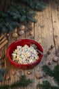 Traditional Czech Christmas potato salad Royalty Free Stock Photo