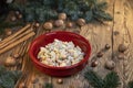 Traditional Czech Christmas potato salad Royalty Free Stock Photo