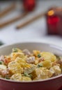 Traditional Czech Christmas potato salad Royalty Free Stock Photo