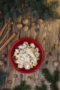 Traditional Czech Christmas potato salad Royalty Free Stock Photo