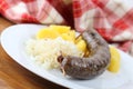 Traditional Czech white pudding Royalty Free Stock Photo