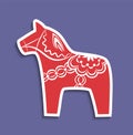 Traditional dala horse of Sweden Royalty Free Stock Photo