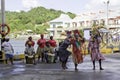 Traditional dancers in Roatan, Honduras Royalty Free Stock Photo