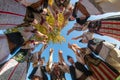 Traditional dancing group in Romania with traditional costume Royalty Free Stock Photo