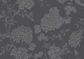 Traditional dark gray Asian flower textured background