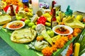 Traditional day of the dead, altar with dead bread, flowers, food and candles. Party celebrated throughout Mexico on October 31,