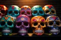 Traditional Day of the Dead Paper Mache Masks