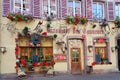 Traditional decorated Cafe in Colmar, Alsace, France