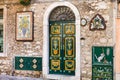 Traditional decoration of facade in Taormina Royalty Free Stock Photo