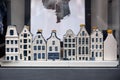 Traditional delftware of Dutch houses Royalty Free Stock Photo