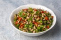 Traditional delicious Turkish food; dried black eyed peas salad Turkish name; kuru borulce salatasi Royalty Free Stock Photo