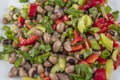 Traditional delicious Turkish food dried black eyed peas salad (Turkish name kuru borulce salatasi)