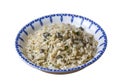 Traditional delicious Turkish food rice pilaf with pine nuts and currants (Turkish name ic pilav or pilaf