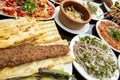 Traditional Delicious Turkish foods; Adana Kebab, Grilled meat Royalty Free Stock Photo