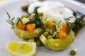 Traditional delicious Turkish foods; artichoke food with olive oil