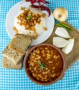 Traditional delicious Turkish foods; Dried bean Kuru fasulye Royalty Free Stock Photo