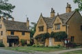 Traditional detached limestone houses in Broadway, Cotswolds, UK