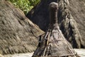 Traditional detail of  hut of inhabitant in Sumba island Royalty Free Stock Photo