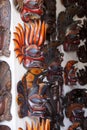 Traditional devil masks at street shop in Hikkaduwa, Sri lanka