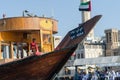 Traditional dhow boat in dubai