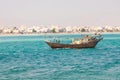 Traditional dhow in the harbor at Sur, Oman Royalty Free Stock Photo
