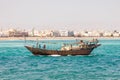 Traditional dhow in the harbor at Sur, Oman Royalty Free Stock Photo