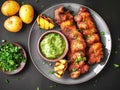 Traditional dish of Danesrdue is crispy pork accompanied by a plate of boiled potatoes and parsley sauce