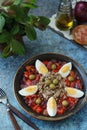 A traditional dish of Tunisian cuisine - Mechouia salad