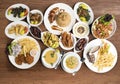 Traditional dishes on table, Traditional Ramadan food Buffet.