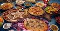Traditional Dishes to Serve During Ramadan - Falafel, samosa, chickpeas, beans, pita bread, pilaf, tajine, couscous