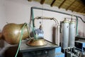 Traditional distillation of alcohol and production of homemade t