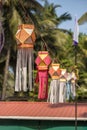 Traditional Diwali decorative paper lantern on street