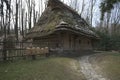 An ancient apiary with traditional straw hives