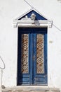 Traditional door in Santorini Royalty Free Stock Photo