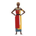 Traditional dressed african woman