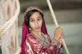 Traditional dressed girl in Oman Royalty Free Stock Photo