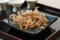 Traditional dried shredded seasoned squid Royalty Free Stock Photo