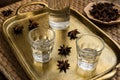 Traditional drink Ouzo or Raki