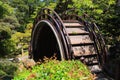 Traditional Drum Bridge in Japanese Tea Garden, Golden Gate Park, San Francisco Royalty Free Stock Photo