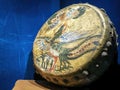 Traditional drum with oriental dragon motif on the front