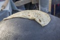 Traditional Druze Pita bread, baked on a Saj