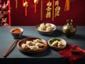 Traditional dumplings Jiaozi are widely available during Chinese New Year