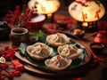 Traditional dumplings Jiaozi are widely available during Chinese New Year