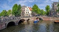 Traditional Dutch canal buildings