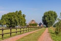 Traditional Dutch farm with trees Royalty Free Stock Photo